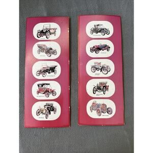 Antique Automobiles Lithographs 2 Framed D.A.C. Litho USA Horseless Carriage